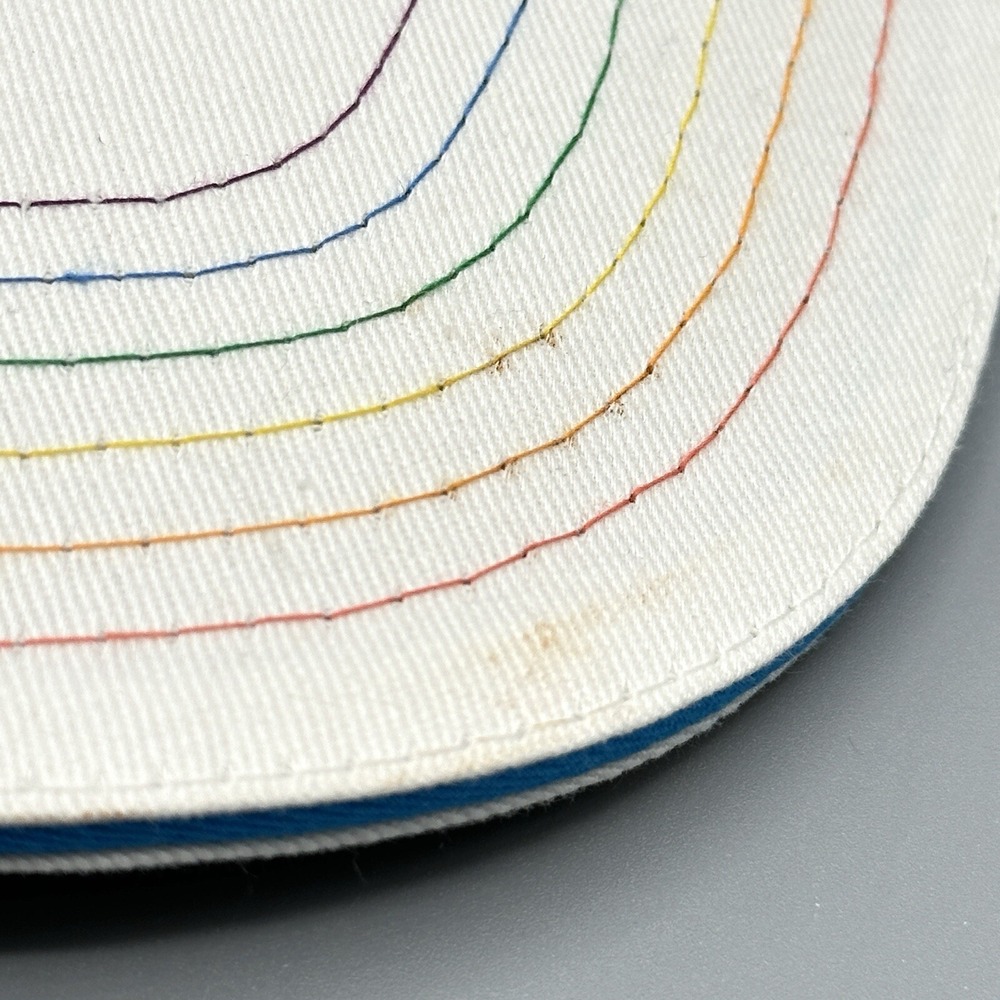 Walt Disney World Pride Hat White Castle Rainbow Adult Adjustable Cap Stretch - Picture 3 of 9